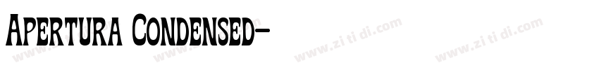 Apertura Condensed字体转换